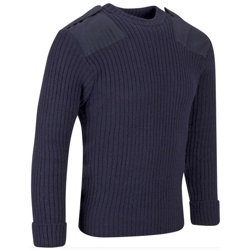 Royal navy blue wool pullover - navy,