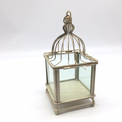 Creamy white metal - white, glass