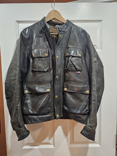 Belstaff men leather jacket - belstaff,