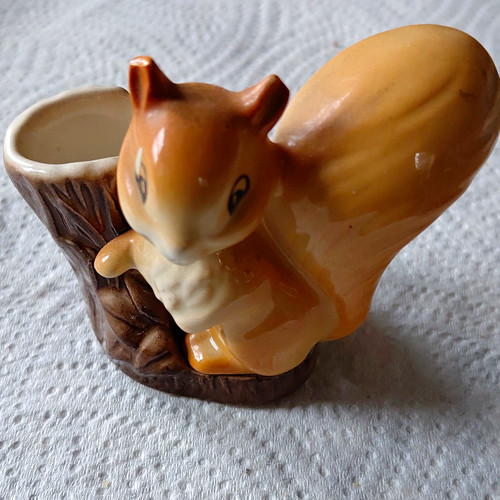 Ceramic squirrel figurine - squirrel,