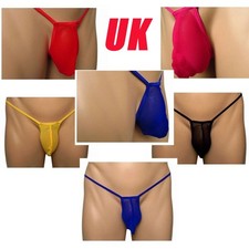 UK Sexy Mens Mesh Micro Thongs