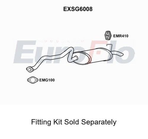 Rear muffler silencer insert - rear,