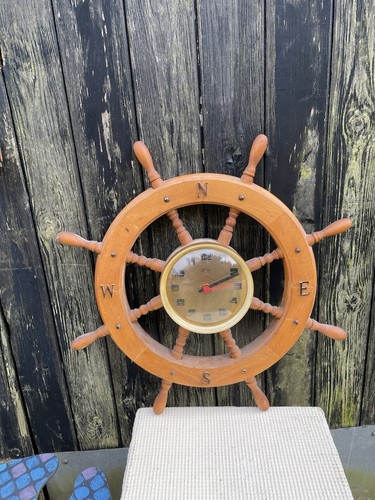Vintage nautical ship wheel - nautical,