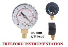Vacuum Gauge 50mm Dia -30*Hg &