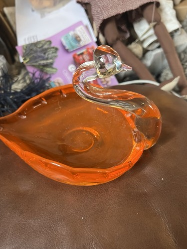 Vintage orange hand - orange, blown