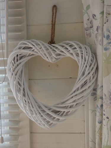 Wicker hanging heart wreath - wicker,