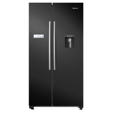 Hisense 578 Litre Side-By-Side American Fridge Freezer - Black RS741N4WBE