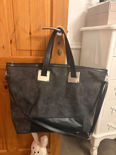 Primark grey suede feel duffle - grey,
