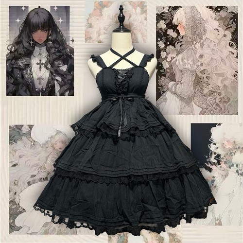 Cotton line black gothic