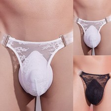 Breathable Mens G-String Lace