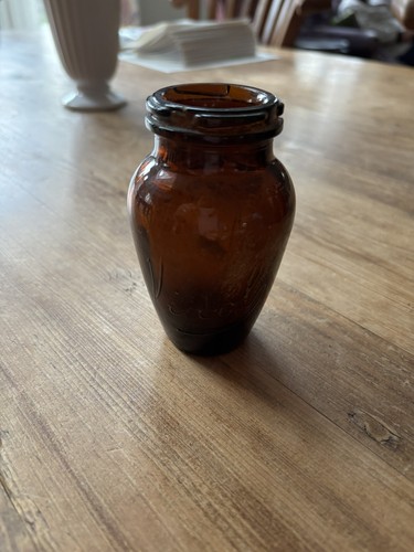 Vintage old virol amber - virol, glass