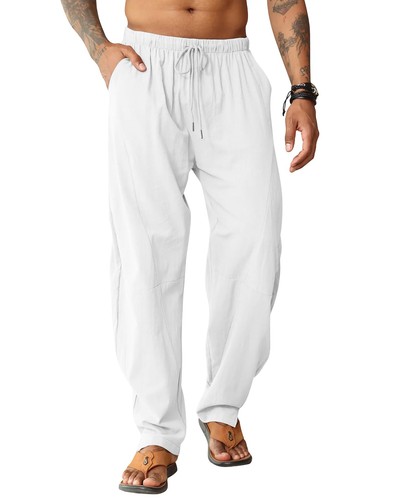 Editcozy mens linen - mens, trousers