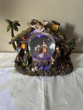 Nativity Scene Baby Jesus Snow Globe Large Christmas Decor With Music & Lights
