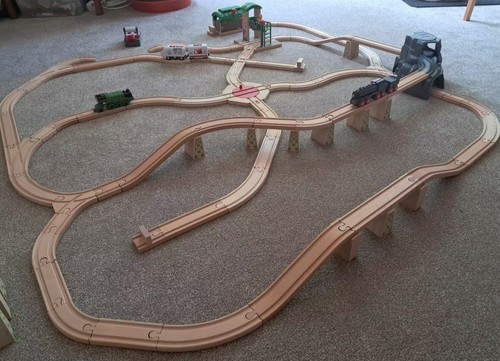 Wooden train track bundle set - wooden,