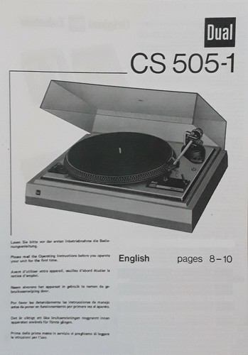 Dual 505 hifi turntable - cs,