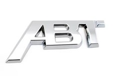 Emblem / Logo 3D Metal ABT Sticker 8.2cm x 3.2cm Chrome