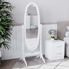 White Floor Standing Mirror
