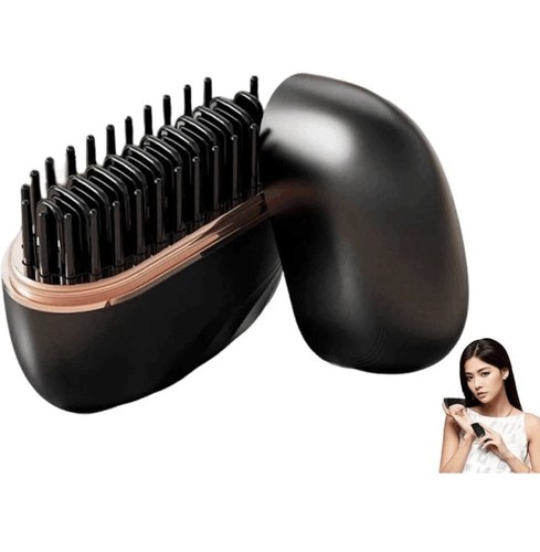 Travel hair straightener brush - travel,