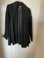 Black Edge To Edge  Swing Coat