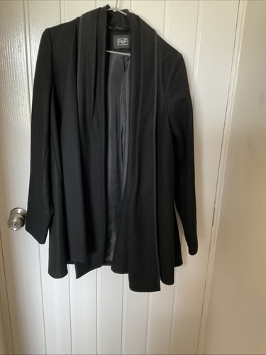 Black edge swing coat - black, to