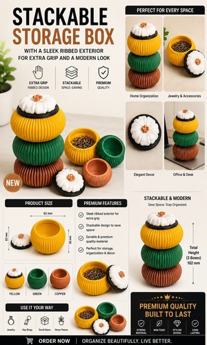 Stackable storage box with lid - stackable,