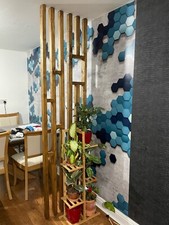 Room Divider With Integrated Shelves | Floor To Ceiling Dividers | THE BENJAMIN