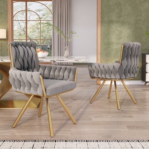 Dining chairs set grey - dining,