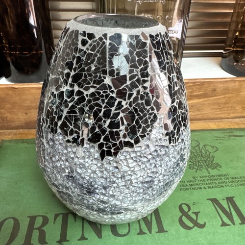 Black silver mosaic tile - &,