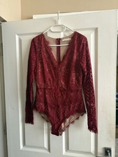 Vera And Lucy Burgundy Bodysuit 14