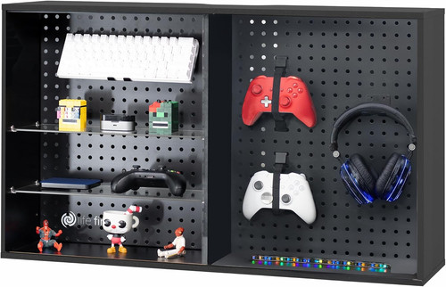 Stylish black pegboard cabinet - stylish,