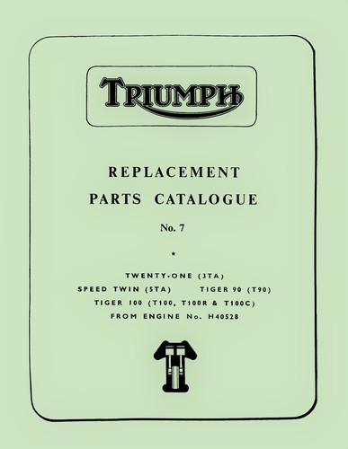 Triumph parts book t100s - t100s, t100r