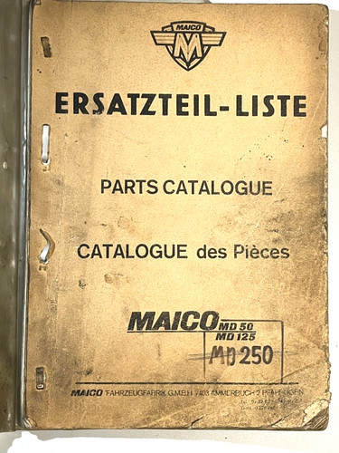 Spare parts list catalogue