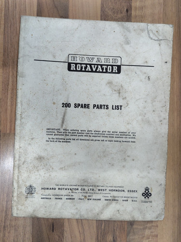 Howard rotavator 200 spare - howard,