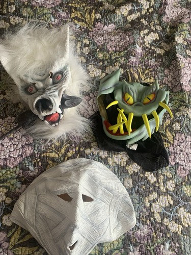 Three rubber masks - three,