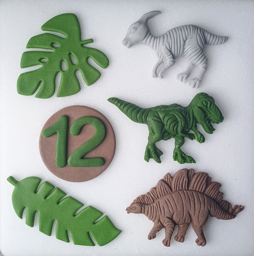 Dinosaur fondant cake topper - fondant,