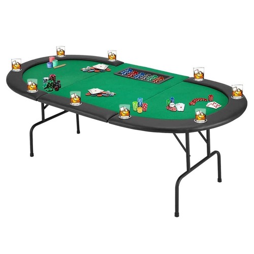 Folding poker table oval - folding,