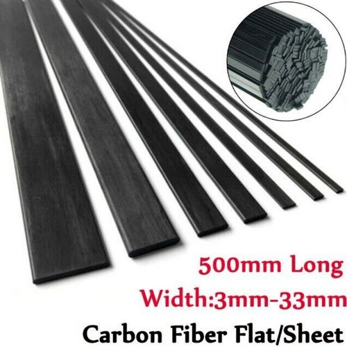 500mm carbon fiber flat strip - carbon,
