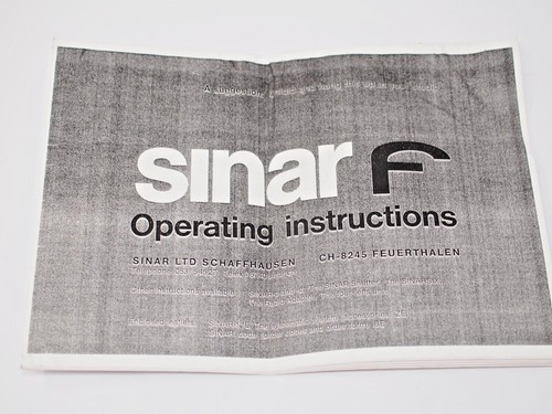 Sinar monorail camera - f,