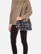 Orla Kiely Black & Grey Stem Design Shoulder Bag VGC