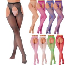 Womens Underwear Glossy Stockings Elastic Waistband Pantyhose Cheeky Lingerie