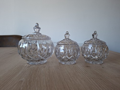 Vintage set glass pots - vintage, 3
