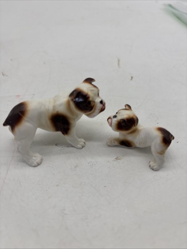 Vintage brown white bulldog - vintage,