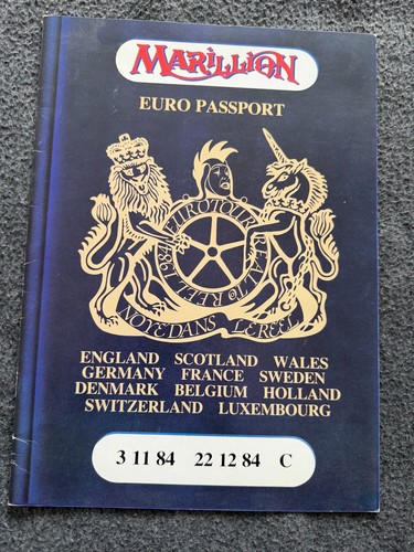 Marillion euro passport - passport., 1984