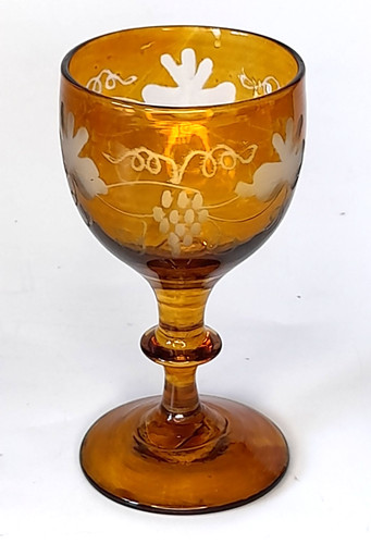 Antique amber flashed cordial - flashed,