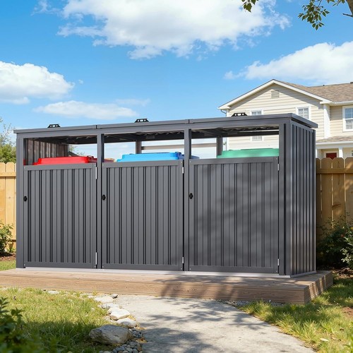 Durable bin capacity - 3-bin, outdoor