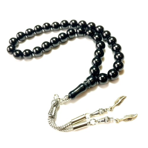 Jet worry beads prayer - jet,