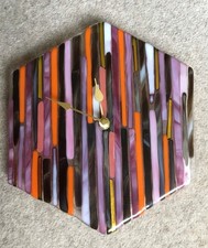 Handmade Fused Glass Art Clock