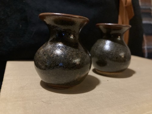 Small clay bud vases - bud,