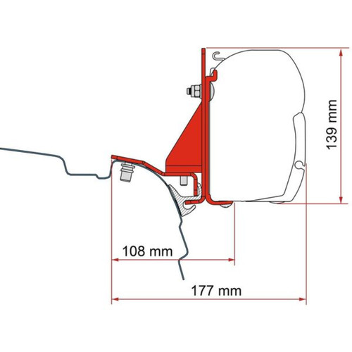 Fiamma awning bracket - awning, for