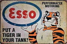 Esso Put a Tiger in your Tank Metal plaque Retro gas oil petrol garage Tin sign